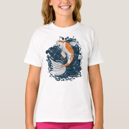 Koi Fish vatten böjande befälhavare T Shirt