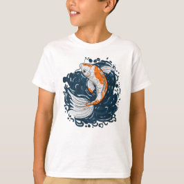 Koi Fish vatten böjande befälhavare T Shirt