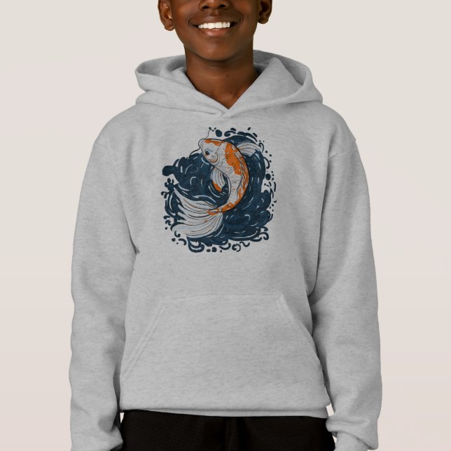 Koi Fish vatten böjande befälhavare T Shirt (Framsida)