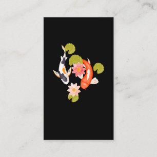 Koi Fish Vatten Lily Japansk karp Visitkort