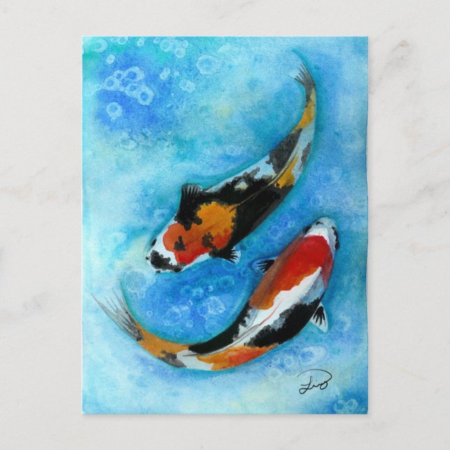 Koi Fish Vykort (Framsida)