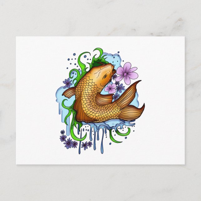 Koi Fish Vykort (Framsida)