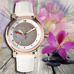 Koi Fish watch, Watercolor Master Art/China Armbandsur