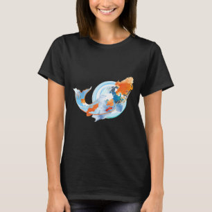 Koi Fish Watercolor Art Japansk Fish Art T Shirt