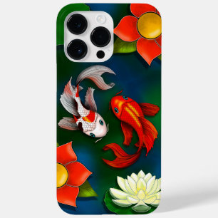 Koi Fish White Lotus Lily Pad Pond