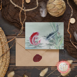 Koi Fish with Lotus Anteckningskort