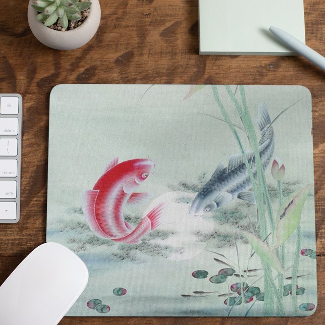 Koi Fish with Lotus Musmatta (Skapare uppladdad)