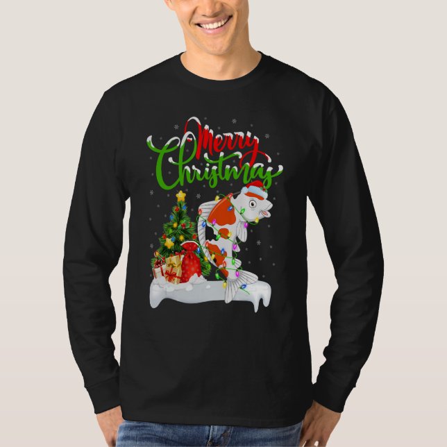 Koi Fish  Xmas Decorations Santa Koi Christmas T Shirt (Framsida)