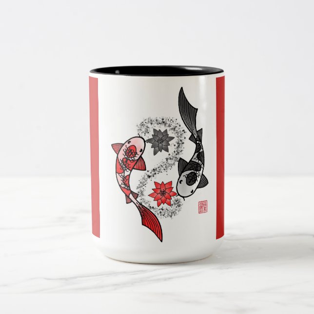 Koi Fish Yin Yang Mugg (Center)