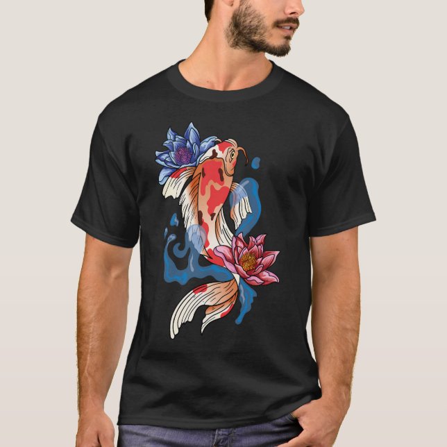 koi fisk asiatisk t shirt (Framsida)