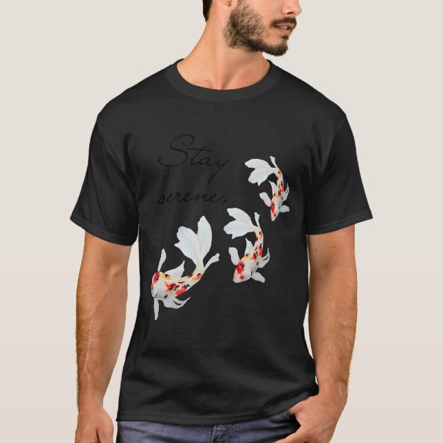 Koi fisk, förbli lugn t shirt (Framsida)