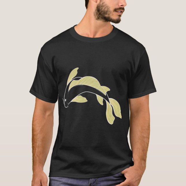 koi fisk - gul t shirt (Framsida)