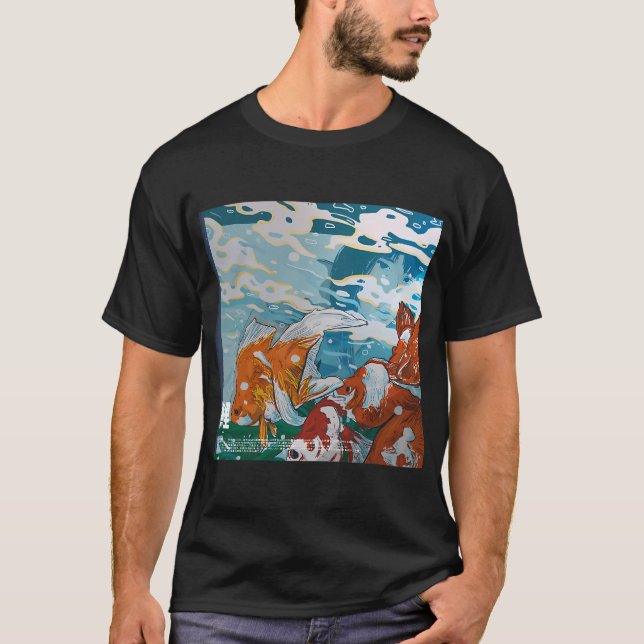 Koi-fisk i akvarium t shirt (Framsida)
