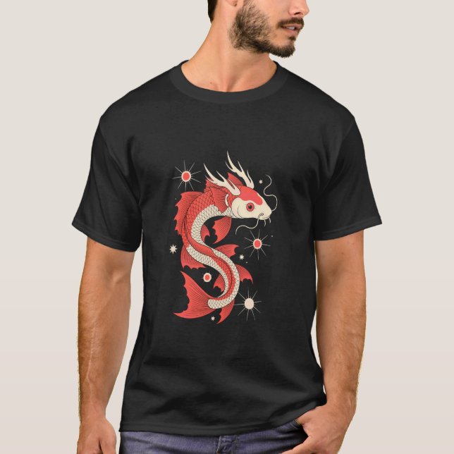 Koi Fisk Japanska Asien Karpfisk 1 T Shirt (Framsida)