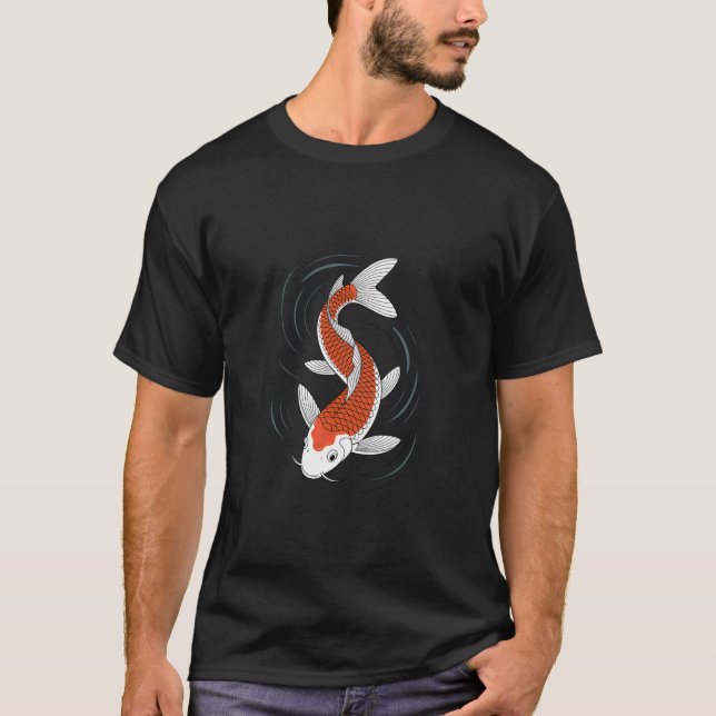Koi Fisk Japanska Asien Karpfisk 1 T Shirt (Framsida)