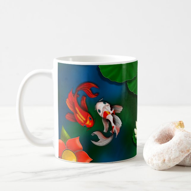Koi-fisk Kaffemugg (Med munk)