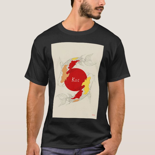 Koi fisk konst t shirt (Framsida)