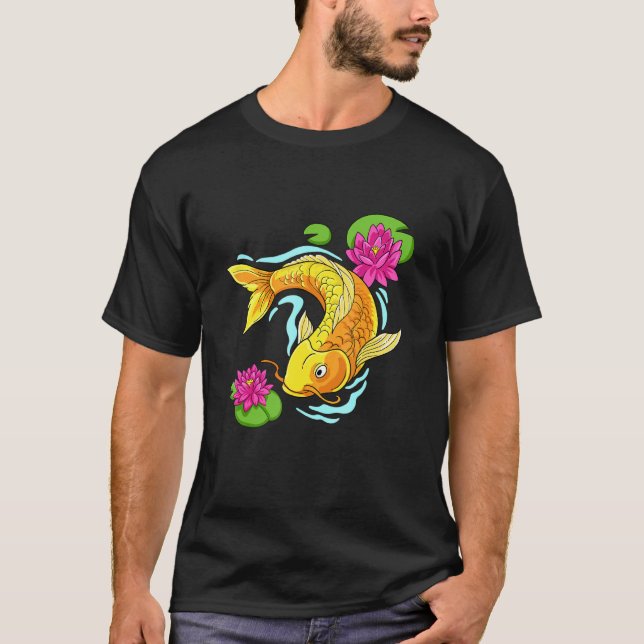 Koi Fisk Konst T Shirt (Framsida)