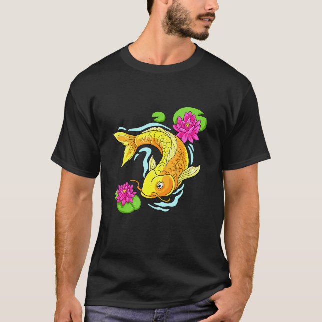 Koi Fisk Konst T Shirt (Framsida)