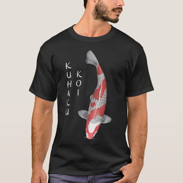 Koi Fisk Kuhaku Sort T Shirt (Framsida)