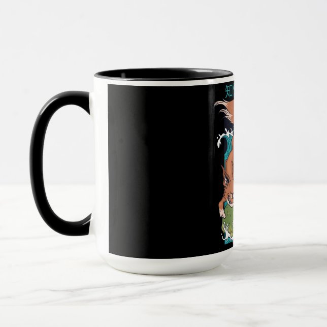 Koi-fisk med japansk stil design med räv mugg (Vänster)