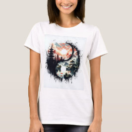 Koi-fisk och tempel Yin Yang T Shirt