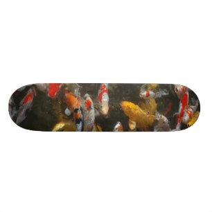 Koi fisk old school skateboard bräda 21,6 cm