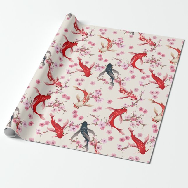 Koi-fisk Presentpapper (Utrullad)