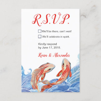 KOI FISK RSVP-KORT INBJUDNINGAR