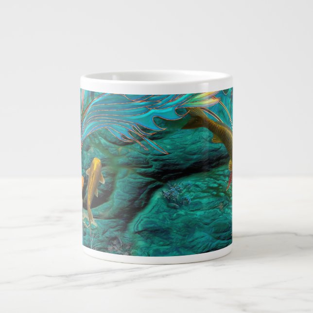 Koi-fisk SIMMAR I FRED Jumbo Mugg (Framsidan)
