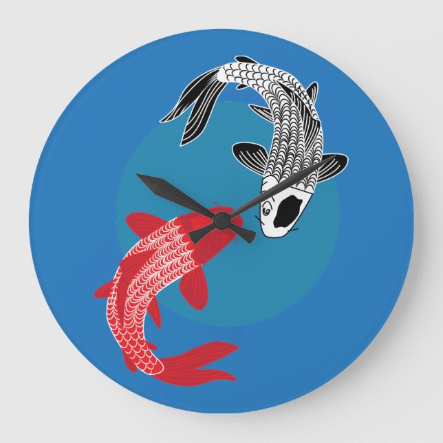 Koi-fisk Stor Klocka (Framsida)