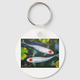 Koi fisk Tancho Kohaku Nyckelring