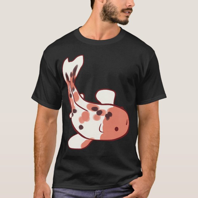 Koi fisk teckning t shirt (Framsida)