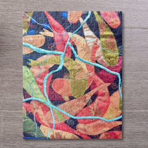 Koi Fisk Textil Konst Pussel