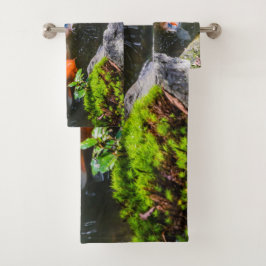 Koi fiskar i en damm