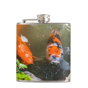 Koi fiskar i en damm fickplunta
