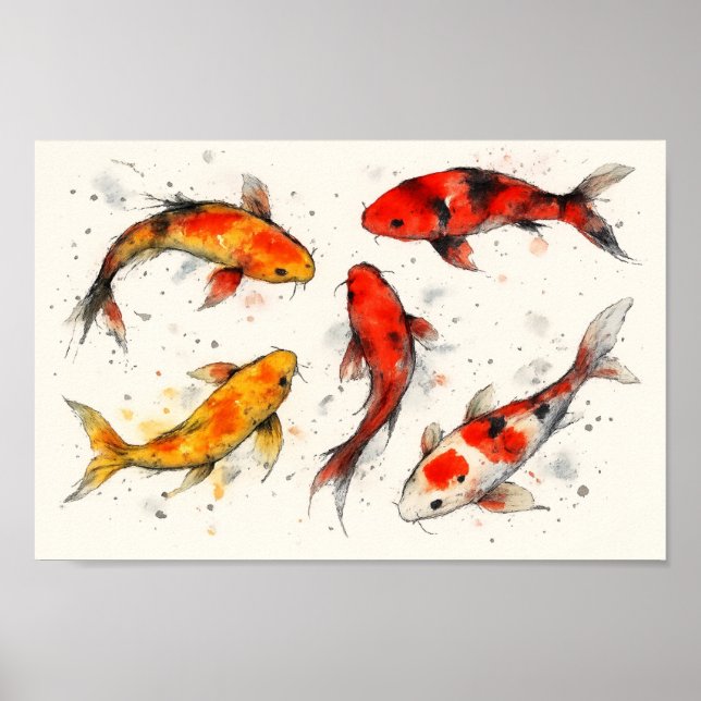 Koi-fiskar  poster (Framsidan)