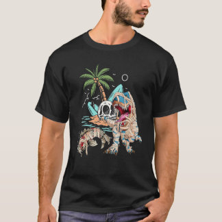 Koi-fiskar ridande på dinosaurier Halloween T Shirt
