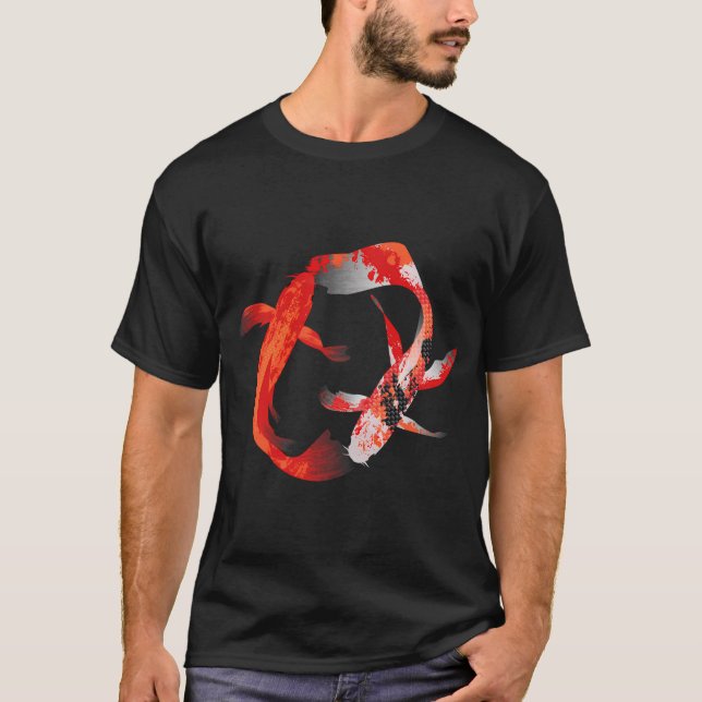 Koi Fiskfjäll - Gul T Shirt (Framsida)