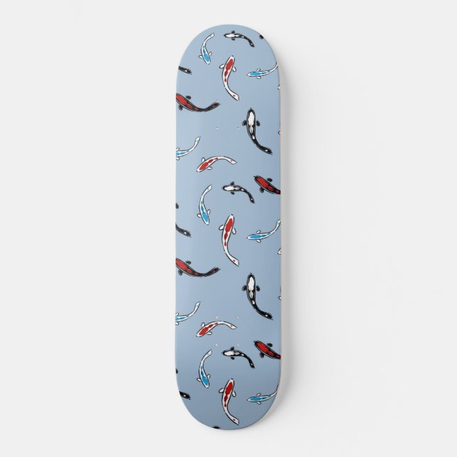 Koi fiskmönster skateboard bräda 20,5 cm (Framsida)