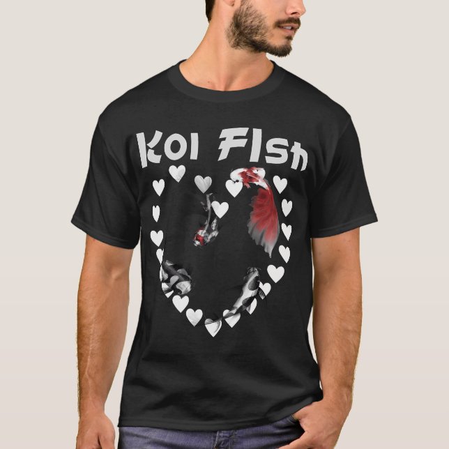 Koi Fiskodlare Älskare Design T Shirt (Framsida)