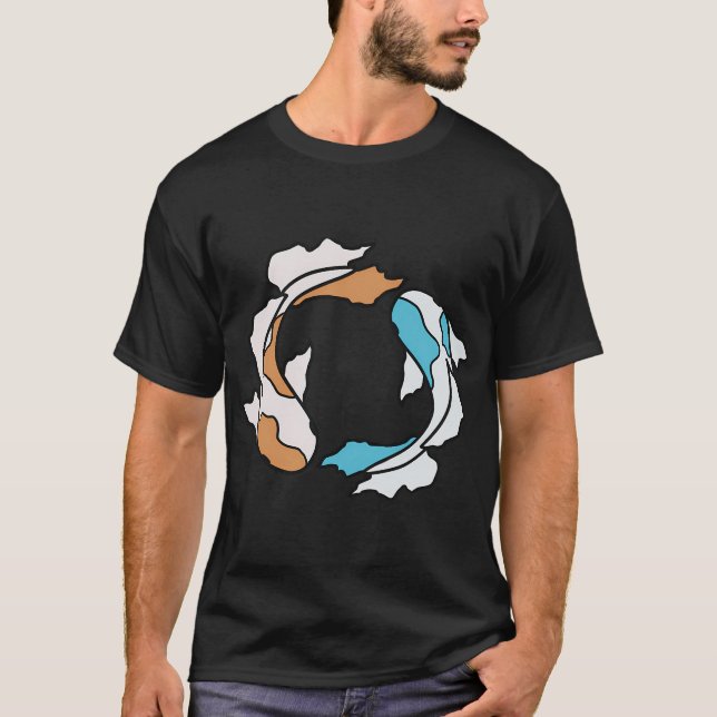 Koi-fiskpar T Shirt (Framsida)