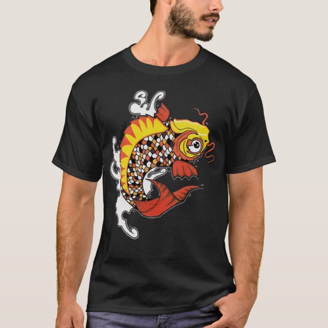 Koi fiskT-tröja Tee (Framsida)