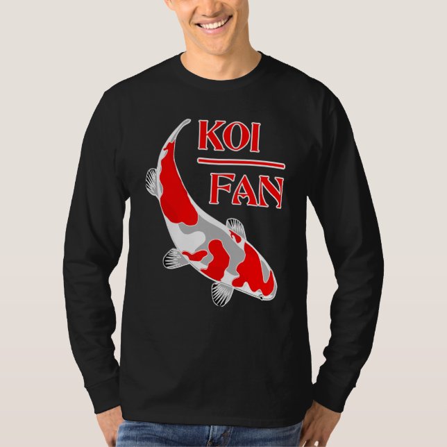 Koi Friend Fläkt Carp Fish Nishikigoi Kohaku Sanke T Shirt (Framsida)