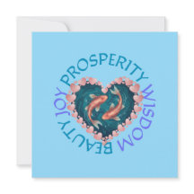 Koi god lycka rosa och turkos 