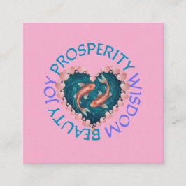 Koi god lycka rosa och turkos  tilläggskort