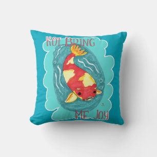 Koi Hämta mig Joy Roligt Fish Kärlek Cute Tecknad Kudde