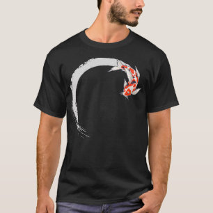 Koi Japansk Enso Circle Carp Fish T Shirt