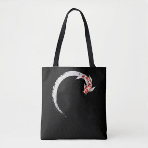 Koi Japansk Enso Circle Carp Fish Tygkasse