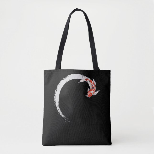 Koi Japansk Enso Circle Carp Fish Tygkasse (Framsida)